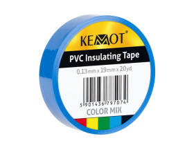 Taśma izolacyjna KEMOT 0,13x19x20Y klejąca niebieski