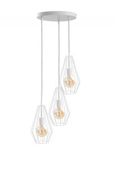Lampa wisząca loftowa 3x E27 LEX WHITE