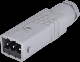 STAS 3 N Cable plug with strain relief, 3+PE