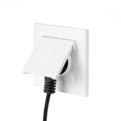 SANTRA gniazdo 2P+Z bez ramki podtynkowe hermetyczne IP44 biały 4168-10