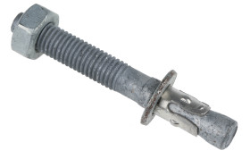 Śruba kotwiąca dł 80mm M10 Stal wysokowęglowa Ø 10mm RS PRO Śruba przelotowa ocynkowana