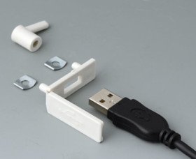 USB cover, PP, (W x H) 35 x 13 mm, light gray, A9320107