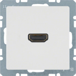 Berker Q.1/Q.3 Gniazdo pojedyncze HDMI (A) z przyłączem 90stopni śnieżnobiały aksamit 3315436089
