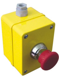 Kaseta z przyciskiem bezpieczeństwa przez obrót 1Z 1R żółta IP56 W0-KASETA KP1-S3
