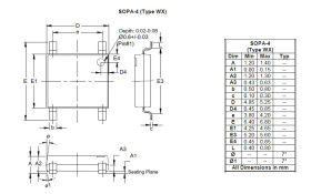 Mostek prostowniczy Pełny mostek 1000V SOPA-4
