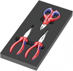 Wkładka piankowa 9781 ze szczypcami KNIPEX, Set 2, 3 części