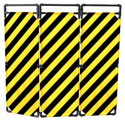 Bariera ochronna Bariera składana Czarny, żółty