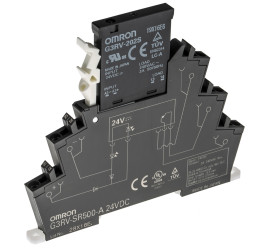 Przekaźnik półprzewodnikowy Omron 2 A 264 V AC SPNO Triak, montaż na szynie DIN G3RV-SR
