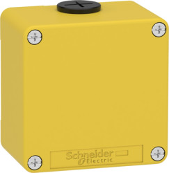 Enclosure, 80 x 80 x 51.5 mm, yellow, for emergency stop, XAPK11