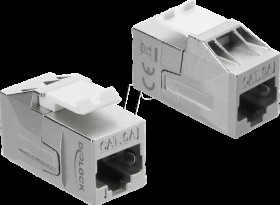91122 Keystone module RJ45 socket to RJ45 socket Cat.6a, shielded