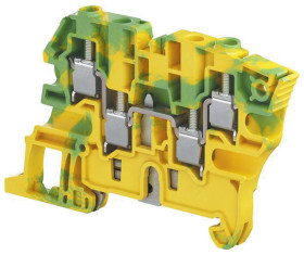 Standardowy zacisk na szynę DIN Entrelec poziomy: PojedynczyŚruba ZS6 raster: 6mm 41A