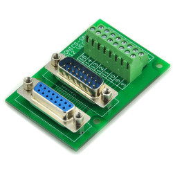 ELECTRONICS-SALON D-SUB DB15 Male/Female Header Breakout Board, DSUB.