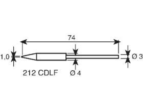 Grot lutowniczy ołówkowy Ersa do Narzędzie mikro Dłuto 1 mm Serie 212