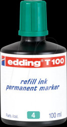 4-T100004 Refill ink, permanent marker, T 100, green