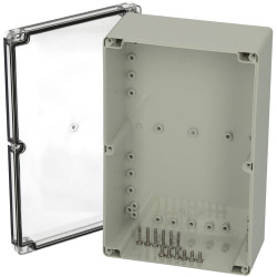 Fibox 7022841 PCT 16x25x09cm Enclosure, PC Clear transparent cover