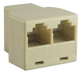 PRZEJŚCIE GNIAZDO RJ45 / 2X GNIAZDO RJ45 8P8C (ZLTEL RJ45-2XRJ45)