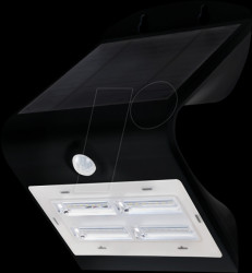 48636 LED solar light, radiator, with motion detector, 3.2 W, black, I