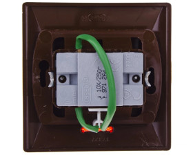 AKCENT Przycisk /dzwonek/ z podświetleniem brązowy ŁP-6AS/24