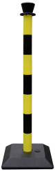 Słupek Słupek odgradzający Ø 50mm wysokość bariery 1m Czarny, żółty