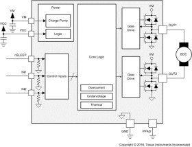 12-V, 1-A H-bridge motor driver