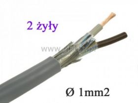 Kabel LIYCY 2x1,0mm2 w ekranie