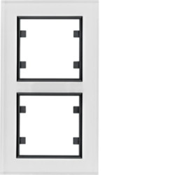 Lumina passion Ramka 2-krotna pionowa szkło białe WL9120
