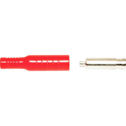 Mueller BU-P5168-2 Jack Plug Red 4mm Banana Socket Insulated PVC 1pc