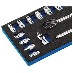 Draper Expert 16476 1/4" Sq. Dr. Metric Socket Set (26 Piece)