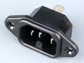 Złącze C16 na panel przykręcane rozstaw 40mm styki 6,3mm