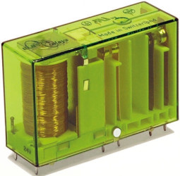 Przekaźnik niezatrzaskowy z wymuszonym prowadzeniem styków , 3PDT, 24V dc, montaż PCB, Elesta