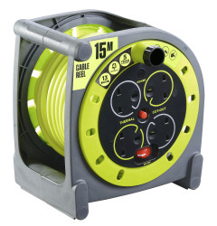 Bęben kablowy 15m 4 gniazda Szpula kablowa typ Typ G - brytyjski 13A 240 V