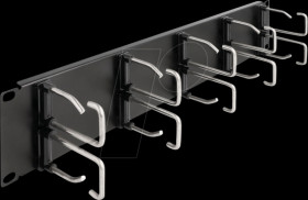 66919 19" 2U cable management panel, 10 brackets, black