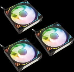 UMBRA X 120MM 3PK Kolink Umbra X 120-mm ARGB fan triple pack, black