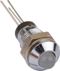 Signal light, orange-red/green, 2.5 mcd, Mounting Ø 8 mm, pitch 2.54 mm, LED number: 1, 2664.8003