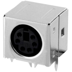 Connfly DS1093-01-BN60 Socket Horizontal Mount 6 Pins Silver 1 piece