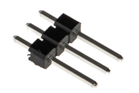 Złącze szpilkowe 3-pinowe raster: 2.54 mm Prosty 1-rzędowe RS PRO Otwór przelotowy Bez osłony