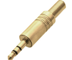 WTYK JACK 3,5mm STEREO PROSTY METALOWY - KOLOR ZŁOTY (ZLJACK WT35-GOLD)