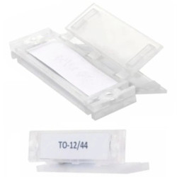 Tabliczki opisowe zamykane 12x44mm 10szt