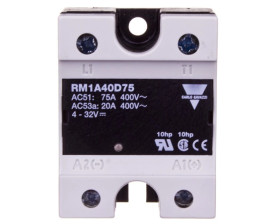 Przekaźnik półprzewodnikowy jednofazowy 75A 42-440V AC 4-32V DC RM1A40D75