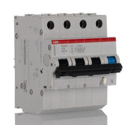 RCCB, Typ C, 4-biegunowy, 16A, 100mA, ABB A SISSLINE TP IEC 415V ac