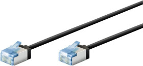 Patchcord kat.6a-0050 U/FTP SLIM LSZH-TPE czarny /0,5m/ 74317