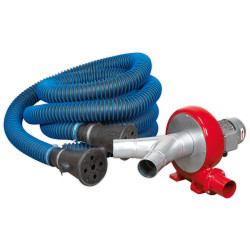 Sealey EFS102 Exhaust Fume Extraction System 230V - 370W - Twin Duct