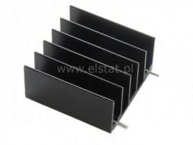 Radiator 30 x 30 x 15mm czerniony żebrowany