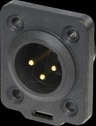 NC3MDX-TOP XLR-Chassis connector male 3-pole TOP