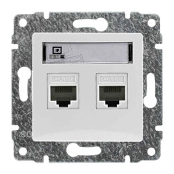 VENA Gniazdo komputerowe podwójne 2xRJ45 bez ramki kat. 5e nieekranowane 510267