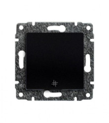 VENA Łącznik krzyżowy z klawiszem bez ramki 16AX250V czarny mat 510917