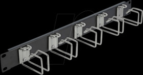 42628 19" 1U cable management panel, 4 brackets, black