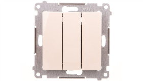 Simon 54 Łącznik Potrójny, Szybkozłącza, Kremowy Dw31.01/41