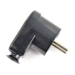 Wtyczka WT-16 - do gniazdka z uziemieniem - czarna