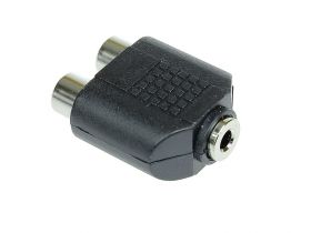 Przejście Jack gniazdo 3,5mm - 2x gniazdo RCA